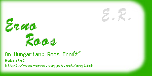 erno roos business card